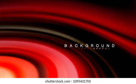 Abstract wave lines fluid rainbow style color stripes on black background. Vector artistic illustration for presentation, app wallpaper, banner or poster
