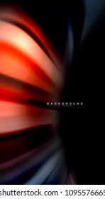 Abstract wave lines fluid rainbow style color stripes on black background. Vector artistic illustration for presentation, app wallpaper, banner or poster