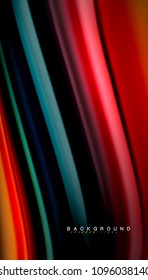 Abstract wave lines fluid rainbow style color stripes on black background. Vector artistic illustration for presentation, app wallpaper, banner or poster