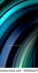 Abstract wave lines fluid rainbow style color stripes on black background. Vector artistic illustration for presentation, app wallpaper, banner or poster