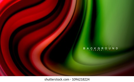 Abstract wave lines fluid rainbow style color stripes on black background. Vector artistic illustration for presentation, app wallpaper, banner or poster
