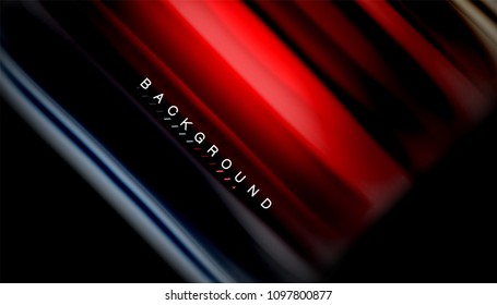 Abstract wave lines fluid rainbow style color stripes on black background. Vector artistic illustration for presentation, app wallpaper, banner or poster
