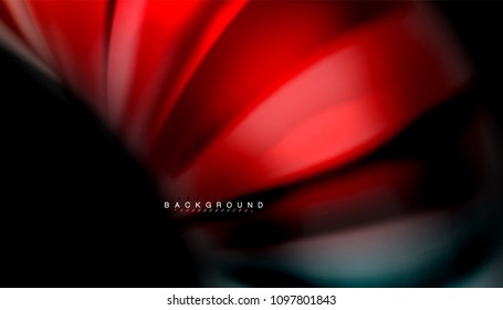 Abstract wave lines fluid rainbow style color stripes on black background. Vector artistic illustration for presentation, app wallpaper, banner or poster