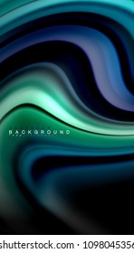Abstract wave lines fluid rainbow style color stripes on black background. Vector artistic illustration for presentation, app wallpaper, banner or poster