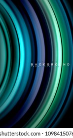 Abstract wave lines fluid rainbow style color stripes on black background. Vector artistic illustration for presentation, app wallpaper, banner or poster