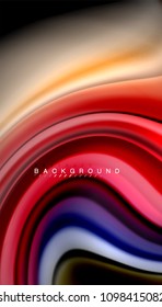 Abstract wave lines fluid rainbow style color stripes on black background. Vector artistic illustration for presentation, app wallpaper, banner or poster