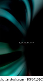 Abstract wave lines fluid rainbow style color stripes on black background. Vector artistic illustration for presentation, app wallpaper, banner or poster