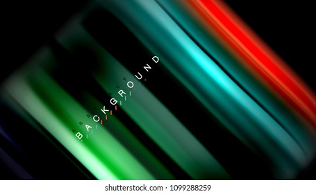 Abstract wave lines fluid rainbow style color stripes on black background. Vector artistic illustration for presentation, app wallpaper, banner or poster