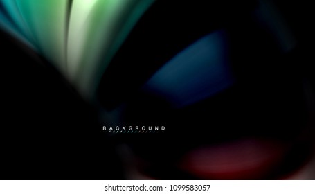 Abstract wave lines fluid rainbow style color stripes on black background. Vector artistic illustration for presentation, app wallpaper, banner or poster