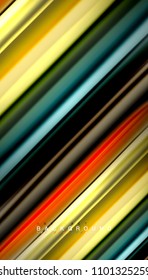 Abstract wave lines fluid rainbow style color stripes on black background. Vector artistic illustration for presentation, app wallpaper, banner or poster