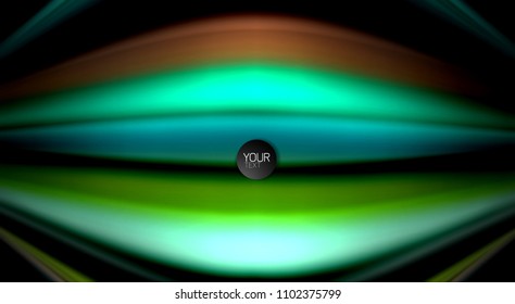 Abstract wave lines fluid rainbow style color stripes on black background. Vector artistic illustration for presentation, app wallpaper, banner or poster