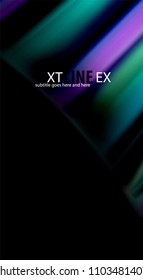 Abstract wave lines fluid rainbow style color stripes on black background. Vector artistic illustration for presentation, app wallpaper, banner or poster