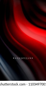 Abstract wave lines fluid rainbow style color stripes on black background. Vector artistic illustration for presentation, app wallpaper, banner or poster