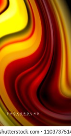 Abstract wave lines fluid rainbow style color stripes on black background. Vector artistic illustration for presentation, app wallpaper, banner or poster