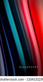 Abstract wave lines fluid rainbow style color stripes on black background. Vector artistic illustration for presentation, app wallpaper, banner or poster