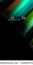 Abstract wave lines fluid rainbow style color stripes on black background. Vector artistic illustration for presentation, app wallpaper, banner or poster