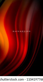 Abstract wave lines fluid rainbow style color stripes on black background. Vector artistic illustration for presentation, app wallpaper, banner or poster