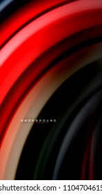 Abstract wave lines fluid rainbow style color stripes on black background. Vector artistic illustration for presentation, app wallpaper, banner or poster