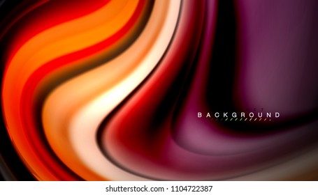 Abstract wave lines fluid rainbow style color stripes on black background. Vector artistic illustration for presentation, app wallpaper, banner or poster
