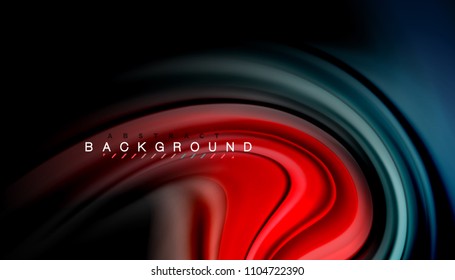 Abstract wave lines fluid rainbow style color stripes on black background. Vector artistic illustration for presentation, app wallpaper, banner or poster