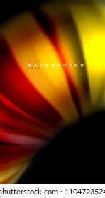 Abstract wave lines fluid rainbow style color stripes on black background. Vector artistic illustration for presentation, app wallpaper, banner or poster