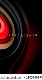 Abstract wave lines fluid rainbow style color stripes on black background. Vector artistic illustration for presentation, app wallpaper, banner or poster