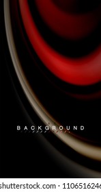 Abstract wave lines fluid rainbow style color stripes on black background. Vector artistic illustration for presentation, app wallpaper, banner or poster