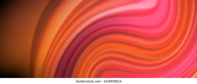 Abstract wave lines fluid rainbow style color stripes on black background. Vector artistic illustration for presentation, app wallpaper, banner or poster