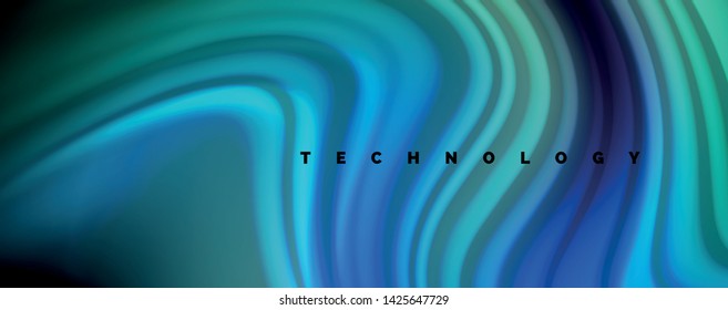 Abstract wave lines fluid rainbow style color stripes on black background. Vector artistic illustration for presentation, app wallpaper, banner or poster