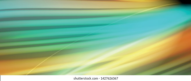 Abstract wave lines fluid rainbow style color stripes on black background. Vector artistic illustration for presentation, app wallpaper, banner or poster