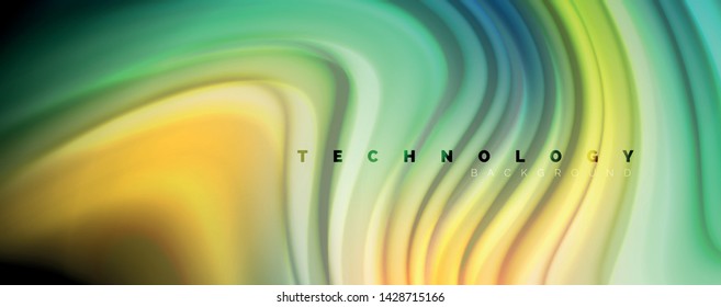 Abstract wave lines fluid rainbow style color stripes on black background. Vector artistic illustration for presentation, app wallpaper, banner or poster