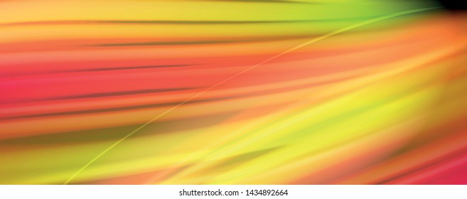 Abstract wave lines fluid rainbow style color stripes on black background. Vector artistic illustration for presentation, app wallpaper, banner or poster