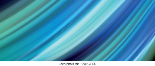 Abstract wave lines fluid rainbow style color stripes on black background. Vector artistic illustration for presentation, app wallpaper, banner or poster