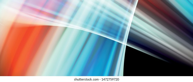 Abstract wave lines fluid rainbow style color stripes on black background. Vector artistic illustration for presentation, app wallpaper, banner or poster