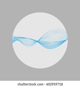 Abstract wave lines in frame. Vector illustration.