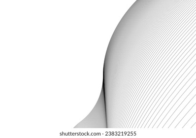 Abstract wave lines geometric background