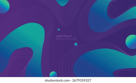 Abstract wave lines geometric design background. purple pattern. blue gradient color