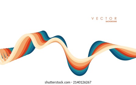 Líneas de onda abstractas. Formas de color líquido. Concepto gráfico para su diseño