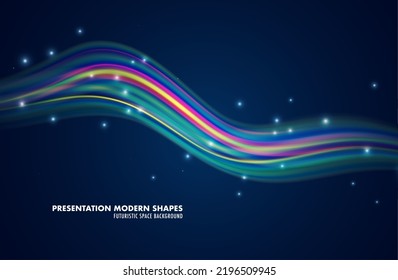 Líneas de onda abstractas. Formas de curva líquida. Concepto gráfico para su diseño