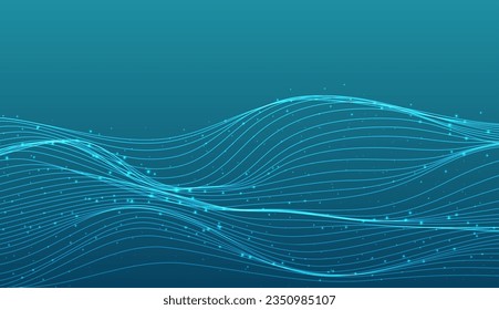 Abstract wave lines. Liquid curve shapes. Graphic concept for your design