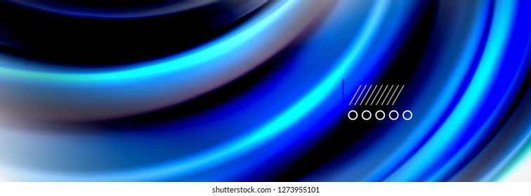 Abstract wave lines liquid fluid rainbow style color stripes background. Vector artistic illustration for presentation, app wallpaper, banner or poster