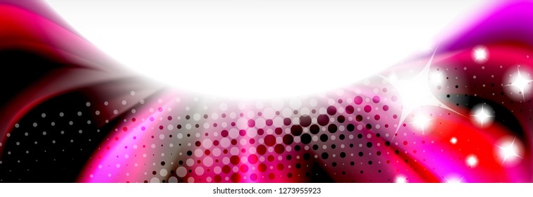 Resumen de líneas de onda fluido líquido estilo arco iris rayas de color fondo. Ilustración artística vectorial para presentación, fondo de pantalla de aplicación, cartel o afiche