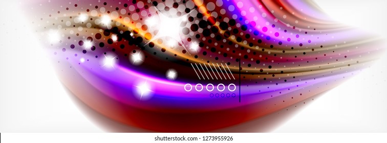 Abstract wave lines liquid fluid rainbow style color stripes background. Vector artistic illustration for presentation, app wallpaper, banner or poster