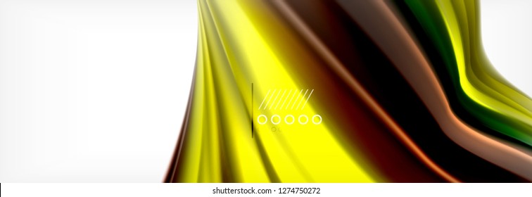 Abstract wave lines liquid fluid rainbow style color stripes background. Vector artistic illustration for presentation, app wallpaper, banner or poster