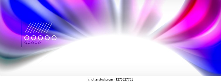 Resumen de líneas de onda fluido líquido estilo arco iris rayas de color fondo. Ilustración artística vectorial para presentación, fondo de pantalla de aplicación, cartel o afiche