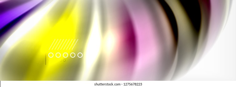 Abstract wave lines liquid fluid rainbow style color stripes background. Vector artistic illustration for presentation, app wallpaper, banner or poster