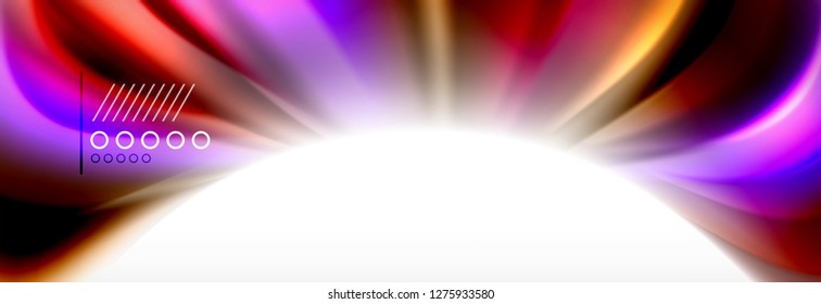 Abstract wave lines liquid fluid rainbow style color stripes background. Vector artistic illustration for presentation, app wallpaper, banner or poster