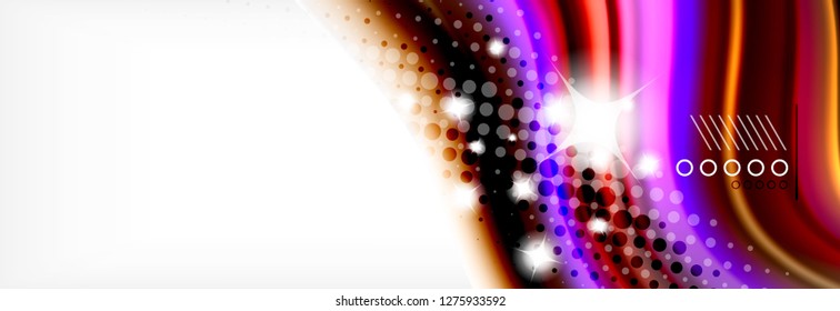 Abstract wave lines liquid fluid rainbow style color stripes background. Vector artistic illustration for presentation, app wallpaper, banner or poster