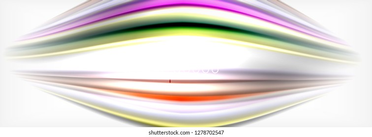 Resumen de líneas de onda fluido líquido estilo arco iris rayas de color fondo. Ilustración artística vectorial para presentación, fondo de pantalla de aplicación, cartel o afiche