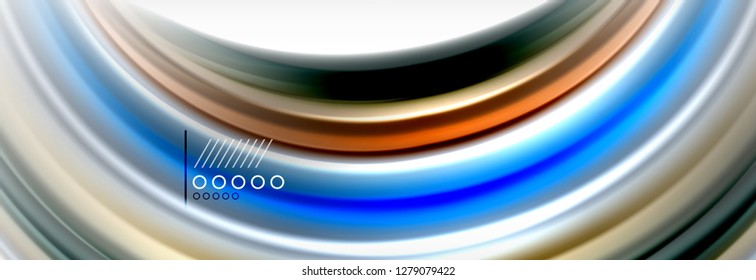 Abstract wave lines liquid fluid rainbow style color stripes background. Vector artistic illustration for presentation, app wallpaper, banner or poster